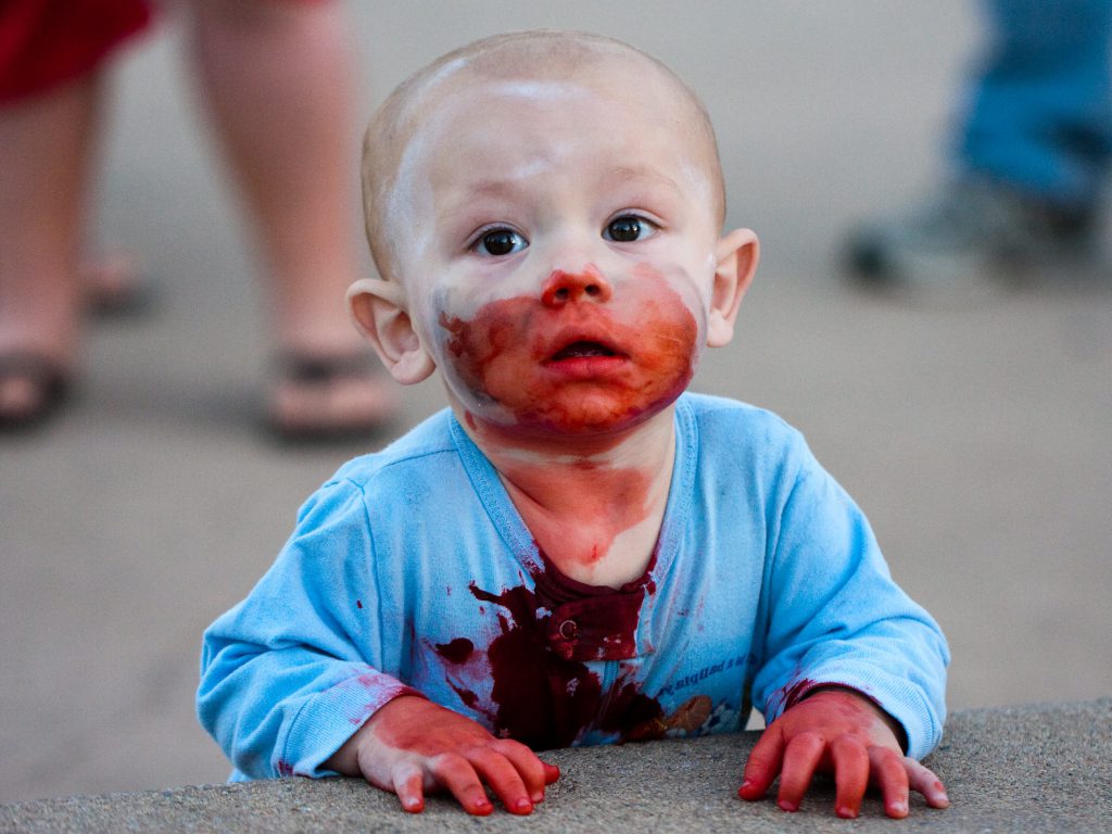 Sonhar com Bebê com Sangue