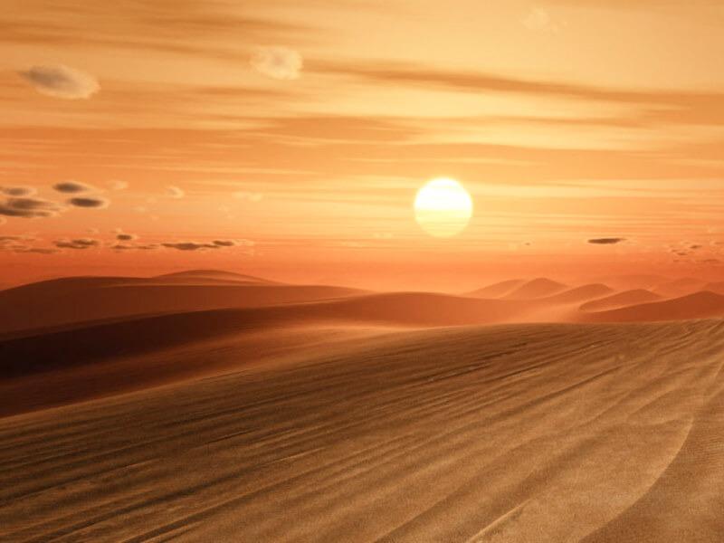 Sonhar com Deserto Ao Anoitecer